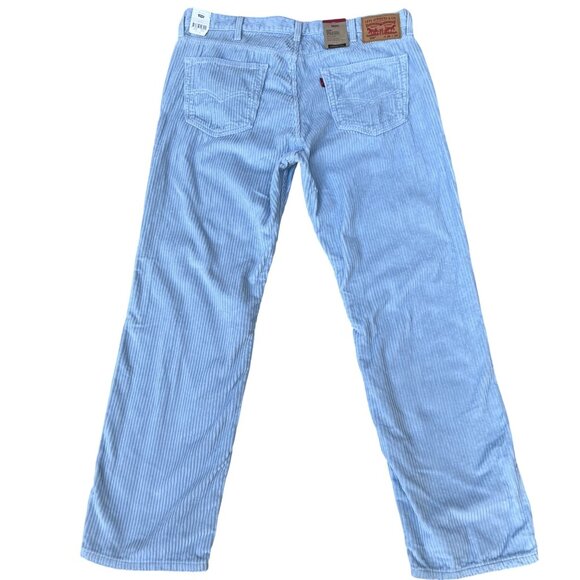 Levis 559 NWT Mens 38x32 Relaxed Straight Fit Sky Blue Wide Wale Corduroy Pants - Picture 2 of 15